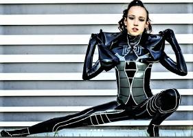 Young Gymnasts in Latex Catsuits