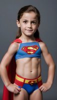 AI Little Girls in a Supergirl Costume