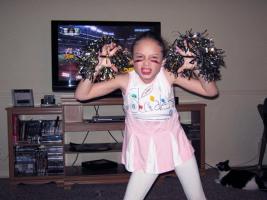fierce adorable little American cheerleader