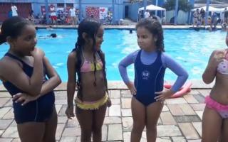 Black girls at pool