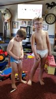 Boy in pull ups diapers 3
