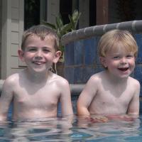 kid in pool
