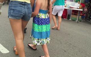 13yo Asian girl with yellow shirt at festival BEST