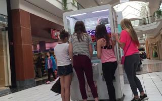 13yo girls hanging at the mall