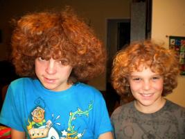 brothers with curly hair