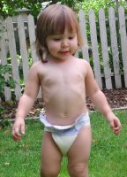 toddler girls in nappies/diapers
