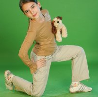 Joshua Slocume loves little girls: kids khaki pants
