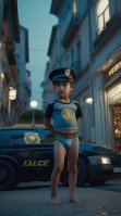Little police boy