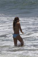 Candid - Cute daughter swimming in bikini