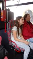 Preteen and Teen in Bus