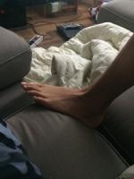 Perfect 11yo boy feet with long toes, part 1