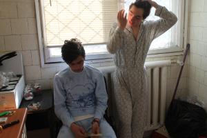 2015 - In der Wohnung in Bukarest,meine Jungs in ihren Pyjamas