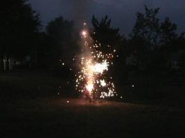Backyard fireworks!