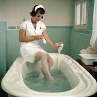 60s - bathing in spa