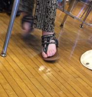 Erica 15yo latina cute feet in class