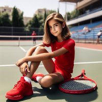 AI hot tennis girls
