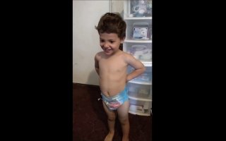 Boy in pull ups diapers 2