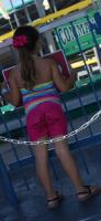 candid funspot 2014 red shorts