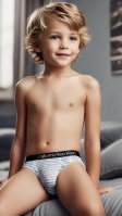 Boy in underwear